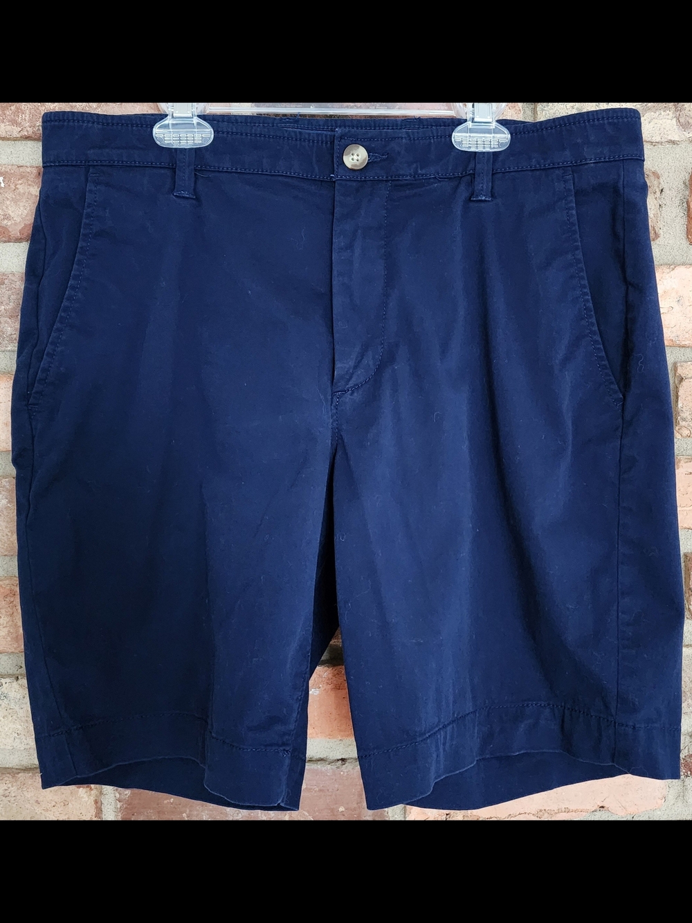 crown & ivy Navy Flat-Front Men's Chino Shorts